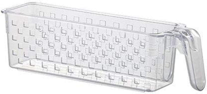 Cesto Organizador Alça Paramount Plástico Cristal 28x28x8cm