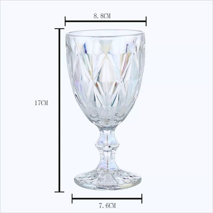 Taça de Vidro para Água Wolff Diamond Rainbow Metalizada 325ml