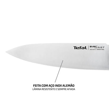 Faca Aço Inox Tefal Eversharp com Afiador