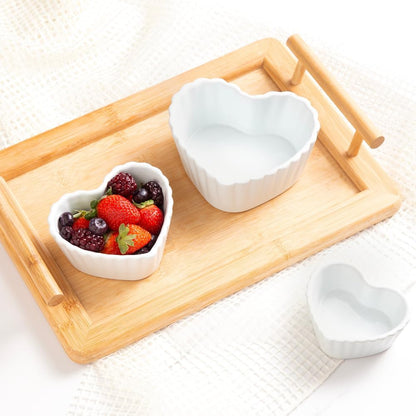 Forma Coração Ceraflame  24X21X6,5cm 1000ml Branco
