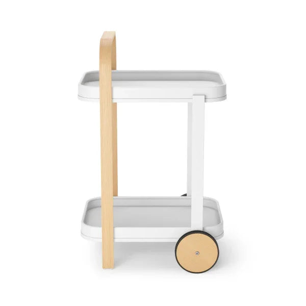 Mesa/Carrinho de Bar Bellwood Cart Branco/Natural Umbra
