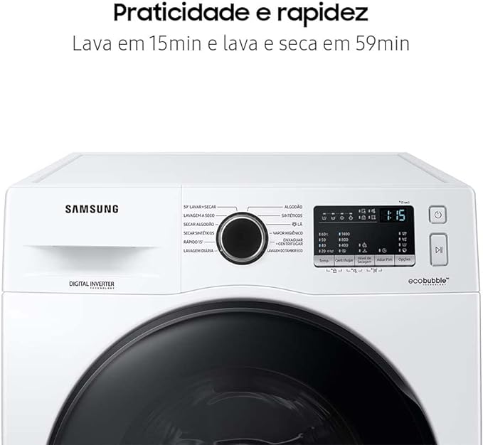 Lava e Seca Samsung 11kg WD11A Ecobubble WD11A4453BW Branca 220v