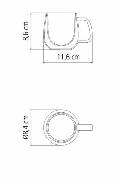 Conjunto de 2 Peças Xícaras em Vidro Tramontina  200ml