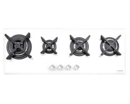 Cooktop a Gás Tramontina Slim Glass Flat 4 Bocas Branco Bivolt