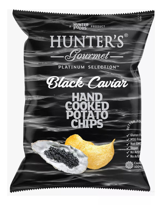 Chips de Batata Frita Sabor Caviar Negro Hunters Gourmet 125g