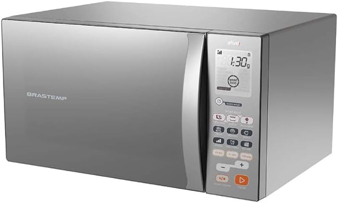 Forno Micro-ondas Brastemp 38 Litros Inox Espelhado com Grill