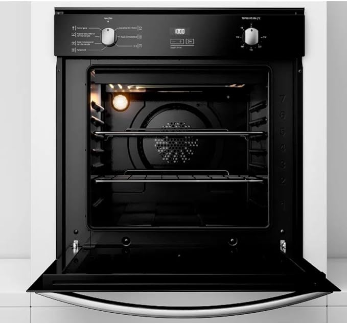 Forno de Embutir Elétrico Brastemp 84 Litros Inox Espelhado com Convecção Timer BOC84AR