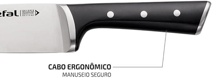 Faca Chef Aço Inox Tefal 20cm Ice Force