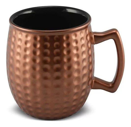 Caneca Moscow Mule Cerâmica Cobre Envelhecido Ceraflame 350ml