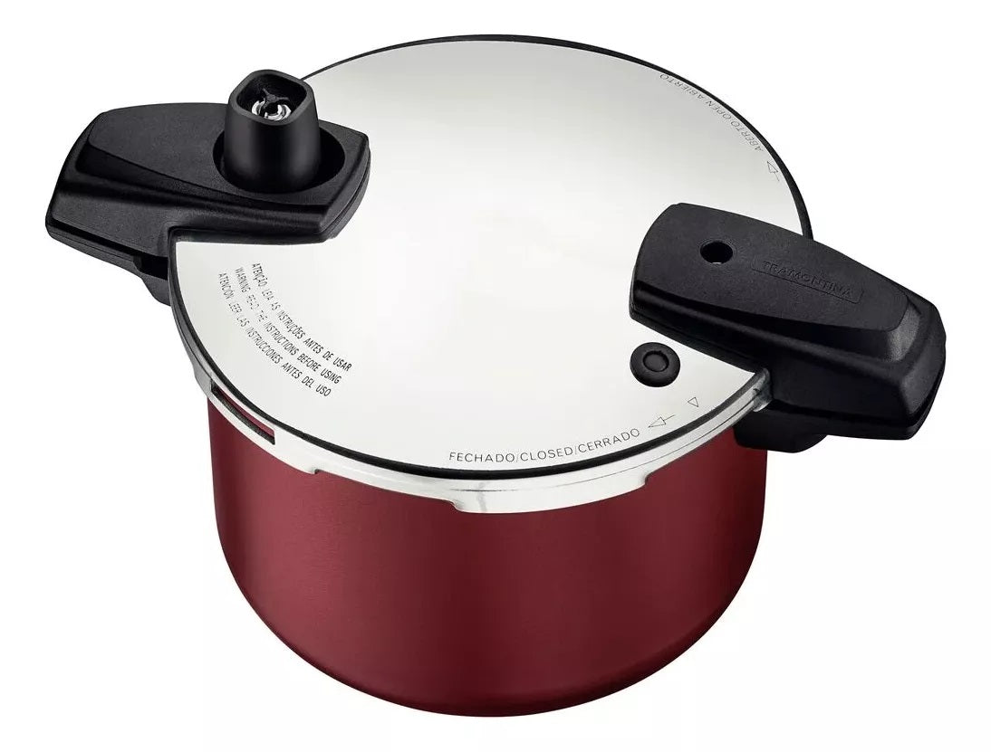 Panela de Pressão Tramontina 20cm 4,5L Arizona Vermelho