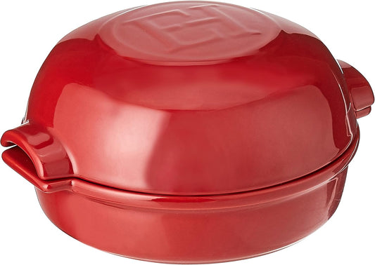 Forma Redonda com Tampa para Gratinar 19,5x17,5 cm Vermelha Emile Henry