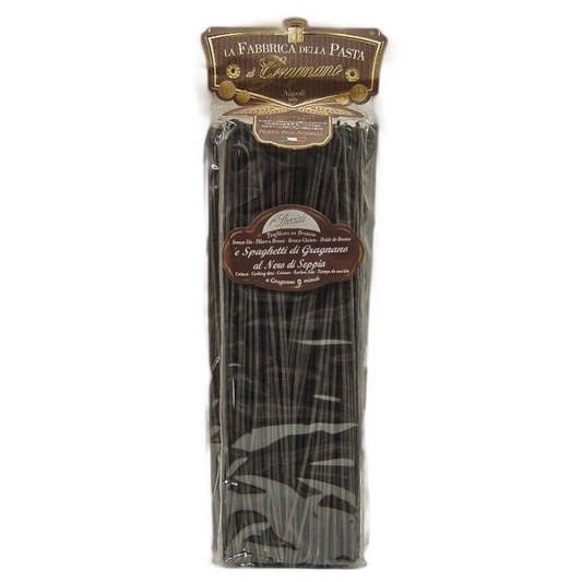 Macarrão Italiano Spaghetti Al Nero Di Seppia Gragnano La Fabbrica Della Pasta 500G