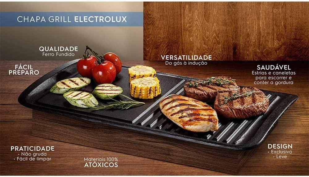 Chapa Grill para Fogão de Indução Preto Electrolux