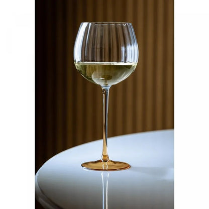 Conjunto de 2 Taças de Vinho de Vidro com Haste Âmbar Classic Wolff 620ml