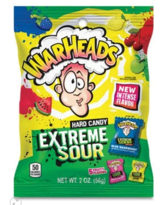 Bala Dura Americana Warheads Extreme Sour Hard Candy 56g
