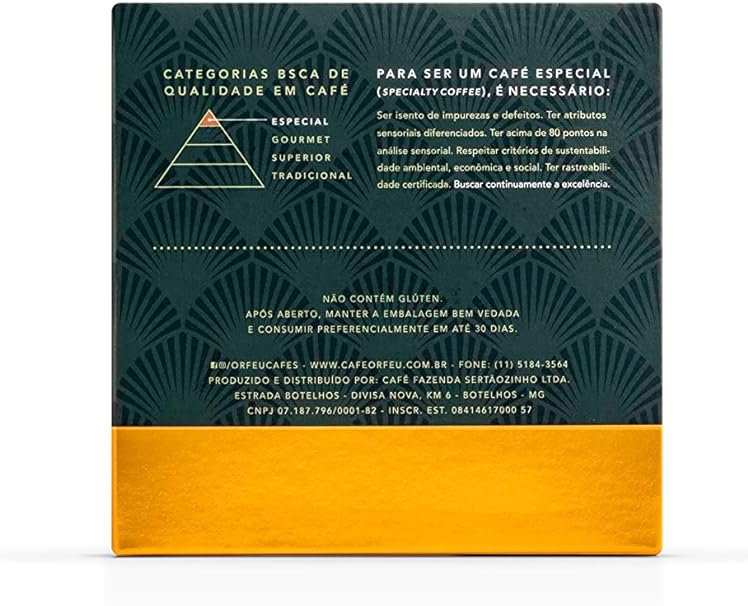 Cápsulas De Café Bourbon Amarelo Orfeu 10 Unidades
