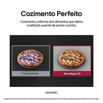 Forno de Micro-ondas LG Solo MS3091BCA 30L