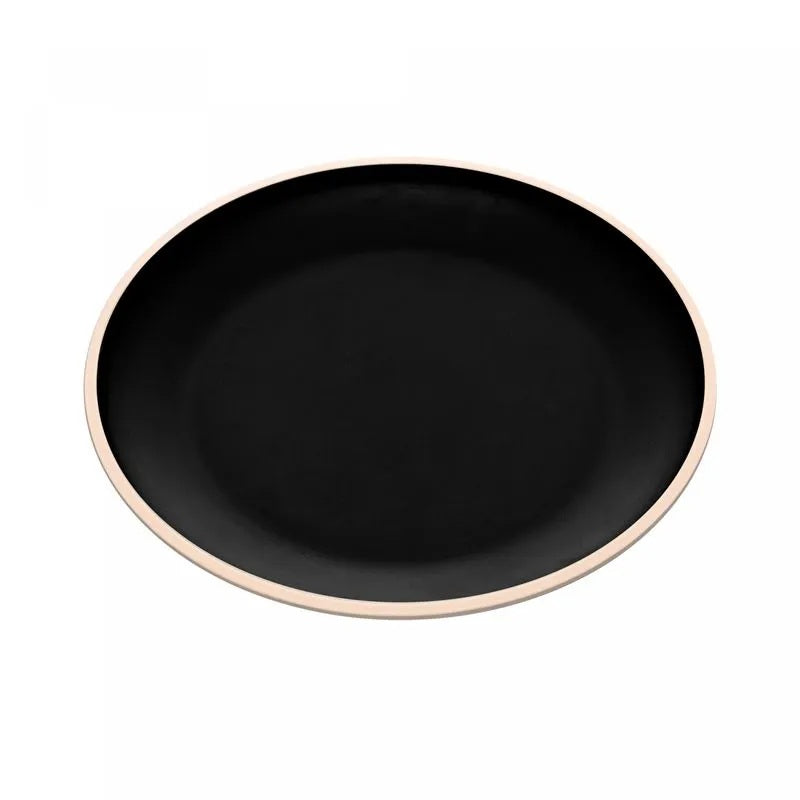 Prato de Sobremesa de Melamina Class Preto Wolff 21,5cm