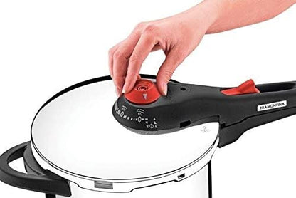Panela Pressão Tramontina Aço Inox Solar Polida  6 L 22 cm