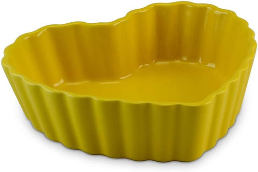 Forma Coração Ceraflame  24X21X6,5cm 1000ml  Amarelo