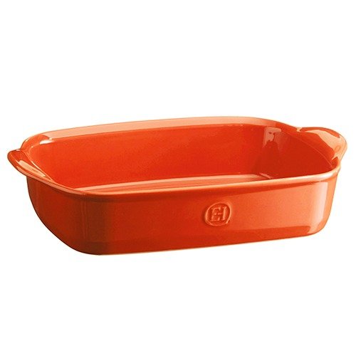 Travessa Refratário Cerâmica Emile Henry 42 x 28 cm Laranja