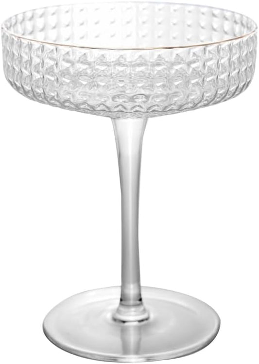 Conjunto de 2 Taças Coupe de Vidro com Borda Dourada Spike Wolff 200ml