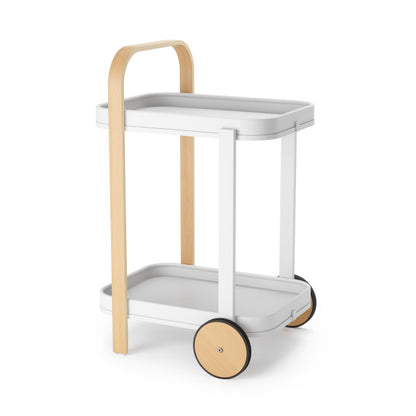 Mesa/Carrinho de Bar Bellwood Cart Branco/Natural Umbra