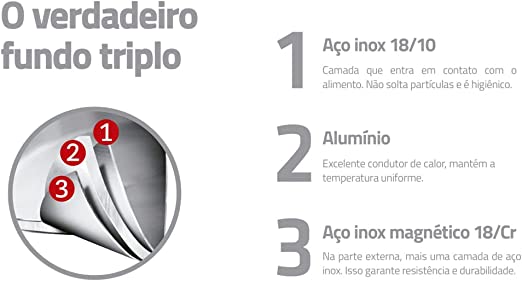 Panela de Pressão Brava com 4,5 Litros em Inox – Tramontina