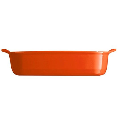 Travessa Refratário Cerâmica Emile Henry 42 x 28 cm Laranja