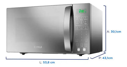 Micro-ondas Consul 32L Cinza Espelhado Menu Fácil CMS46AR