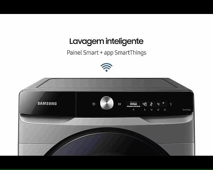 Lava e Seca Samsung 17kg WD17T Ecobubble Motor Inverter Inox