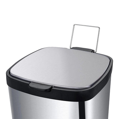 Lixeira Inox Pedal E Balde Frame 6l Inox Brinox 29x22x29,2cm
