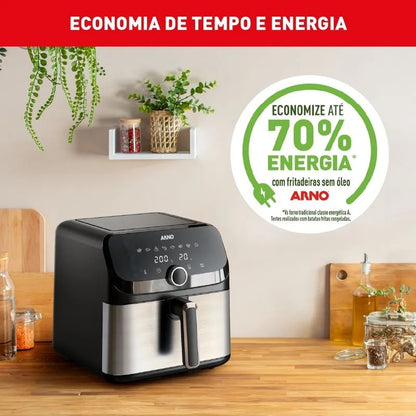 Fritadeira Sem Óleo Air Fry Arno Mega Digital 7,5L AFD7
