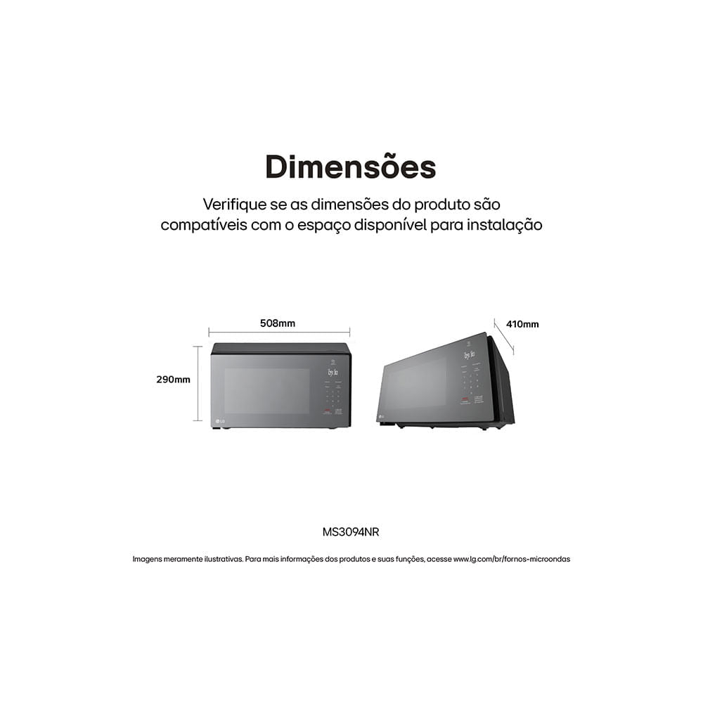 Micro-ondas LG NeoChef 30 Litros MS3094NR Espelhado