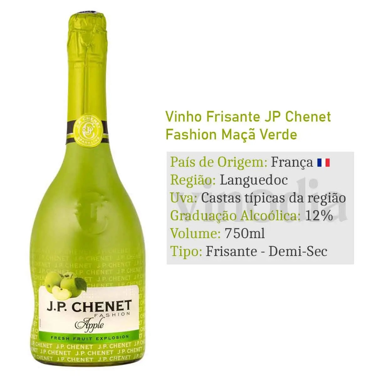 Espumante Francês Maçã Verde Fresh Fruit Explosion Fashion J. P. Chenet 750ml