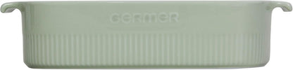 Travessa Retangular Porcelana Germer Verde Menta 37x26