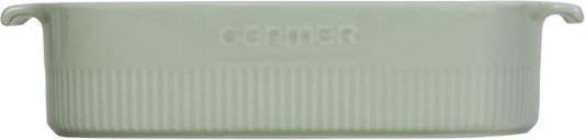 Travessa Retangular Porcelana Germer Verde Menta 37x26