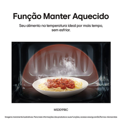 Forno de Micro-ondas LG Solo MS3091BCA 30L