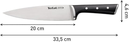 Faca Chef Aço Inox Tefal 20cm Ice Force