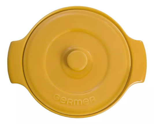 Cocotte De Porcelana  Amarelo Germer 22cm