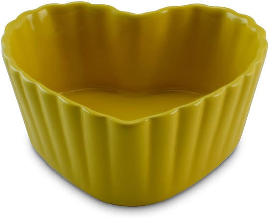 Ramequin Coração Ceraflame Gourmet 13cm 350ml Amarelo