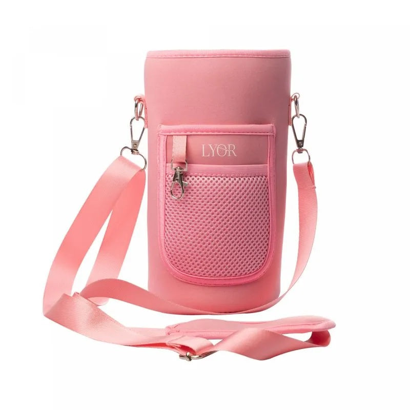 Garrafa Squeeze de Policarbonato 2,1L com Case 5 em 1 Rosa Lyor