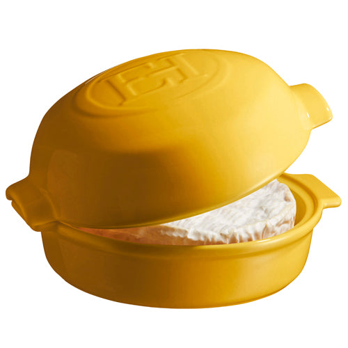 Forma Redonda com Tampa para Gratinar 19,5x17,5 cm Amarela Emile Henry