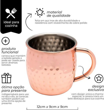 Caneca em Inox Moscow Mule Mimo Style 470ml Bronze