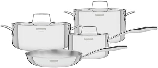 Jg. Panelas Tramontina Aço Inox Corpo Triplo 4pçs Grano