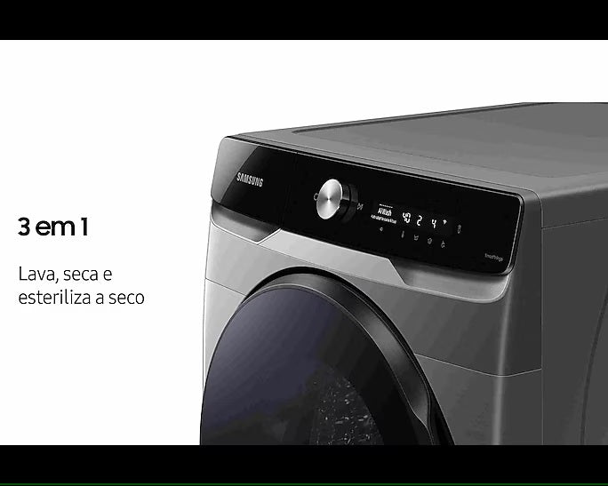 Lava e Seca Samsung 17kg WD17T Ecobubble Motor Inverter Inox
