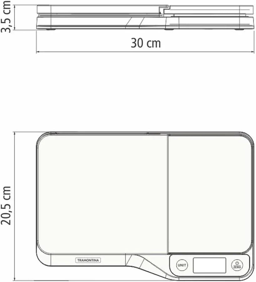 Balança Digital Para Cozinha Tramontina Capacidade Máx 5kg