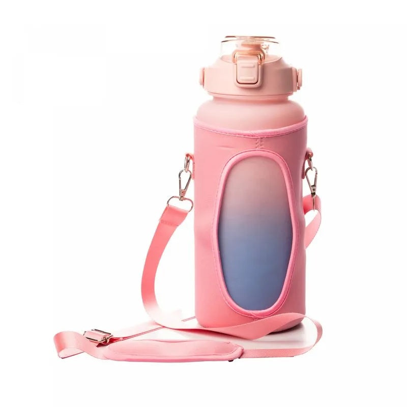 Garrafa Squeeze de Policarbonato 2,1L com Case 5 em 1 Rosa Lyor