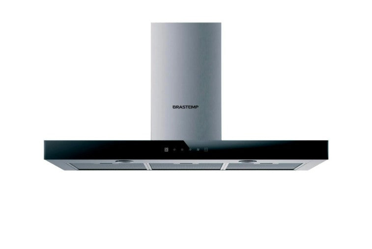 Coifa de Parede Brastemp Inox Tbox Painel Touch on Glass 90CM BAE90AR