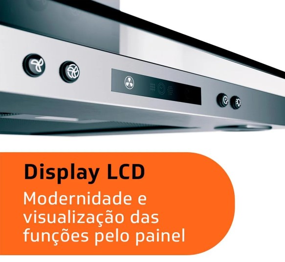 Coifa Vidro Plano Parede Brastemp 90 cm BAP90AR